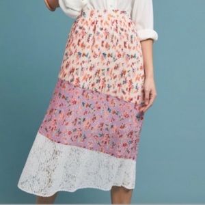 Anthropology Laia Pleated floral maxi skirt | Size S | Great Condition!